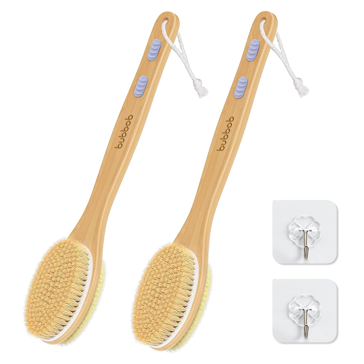 Back Scrubber for Shower,Bath Brush with Long Handle,Men and Women (Blue)