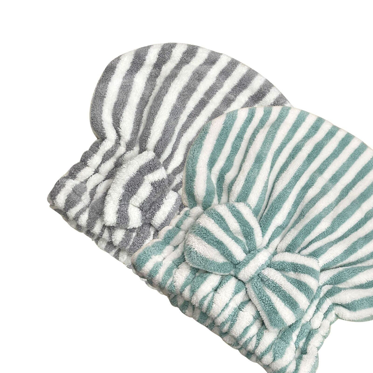 Jseng 2PC Microfiber Hair Drying Caps, Extreme Soft & Ultra Absorbent, Fast Drying Hair Turban Wrap Towels Shower Cap for Women