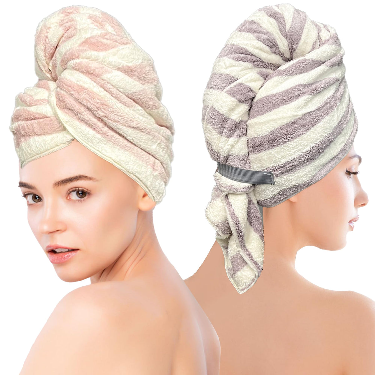 Chloven Large Microfiber Hair Towel Wrap for Women Anti Frizz Hair Turbans