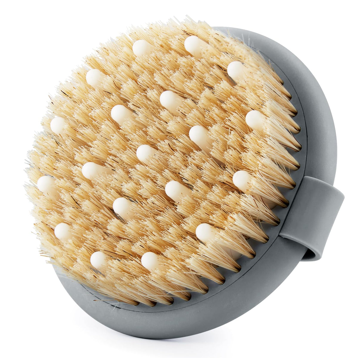 Back Scrubber Body Shower Brush: Anti Slip Long Handle Bath Brush with Stiff and Soft Bristles - Showering Exfoliator Wet or Dry Brushing for Women, Men, Elderly (Blue)