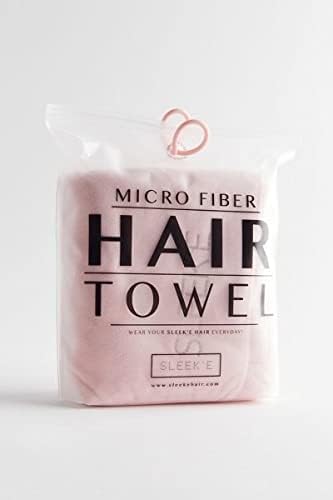 Sleek'e Sleeke Microfiber Hair Drying Towel - Pink, Quick Drying Hair Towel, Reduces frizz, Super Absorbent