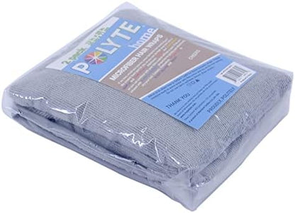 POLYTE Microfiber Hair Turban Wrap Drying Towel (12x28 Large, 2 Light Gray)