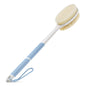Backski Body Scrubber Anti Slip for Shower,Shower Brush Long Handle with Stiff and Soft Bristles,Body Wash Exfoliating Back Scrubber for Bath or Dry Brushing Body Brush(Pink)