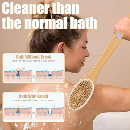 Back Scrubber for Shower,Bath Brush with Long Handle,Men and Women (2 Pack)