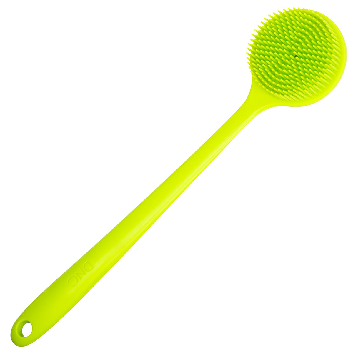 DNC Silicone Back Scrubber for Shower, Soft Bath Body Brush with Long Handle (Blue)