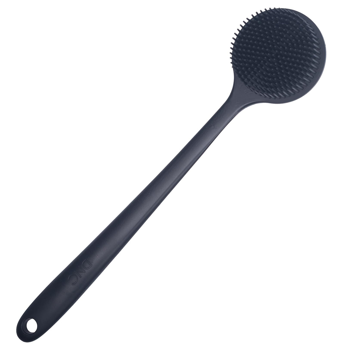 DNC Silicone Back Scrubber for Shower, Soft Bath Body Brush with Long Handle (Blue)