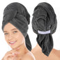 SUNLAND Microfiber Hair Towel 40 X 20 inches 2Pack Grey