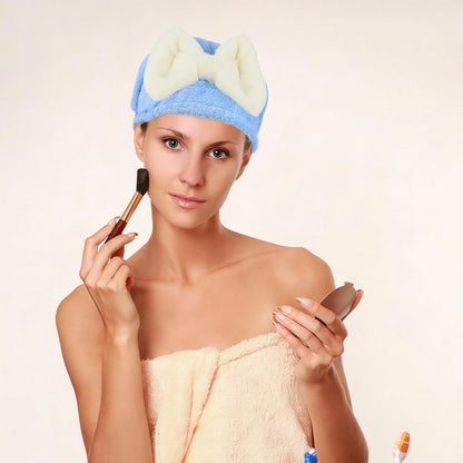 2PCS Microfiber Hair Drying Caps Hair Towel Cap