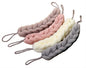 AARainbow 4 Packs Long Stretch Back Sponge with Rope Handles Back Scrubber Bath Shower Mesh Sponge Exfoliating Body Scrub Stretch Braided Loofah for Men and Women (B-1 Grey+1 Green+1 Pink+1 Coffee)