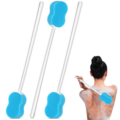 Long Handled Sponge 22.4'' Back Scrubber for Shower, Yellow