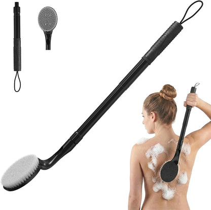 Gobiteli Back Scrubber for Shower,25" Long Handle Shower Brush for Body Exfoliator and Deep Clean,Back Washer for Shower for Men,Women and Elderly