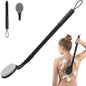 Gobiteli Back Scrubber for Shower,25" Long Handle Shower Brush for Body Exfoliator and Deep Clean,Back Washer for Shower for Men,Women and Elderly