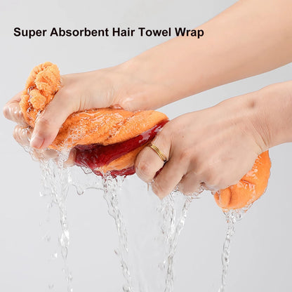 Microfiber Hair Towels Wrap Hair Drying Cap for Women 2Pcs Colors