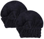 Microfiber Hair Drying Towels Head wrap with Bow-Knot Shower Cap Hair Turban hairWrap Bath Cap for Curly Long & Wet Hair Gift for Women Blackx2