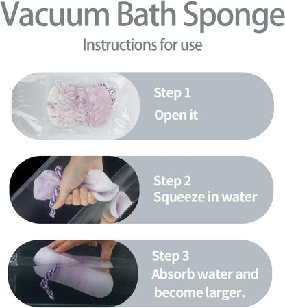 3 Pcs Bath Sponge for Women/Men, Exfoliating Body Sponges Bath Sponges, 3 Colors Pouf Foam Loofahs Sponge to Spa Reusable