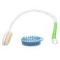Fanwer 27.5" Long Handled Back Bath Brush for Shower, Back Scrubber for Shower with U-Shaped Curved Handle, Loofah Shower Brush Back Washer for Elderly, Men and Women, Adaptive Equipment for Shower