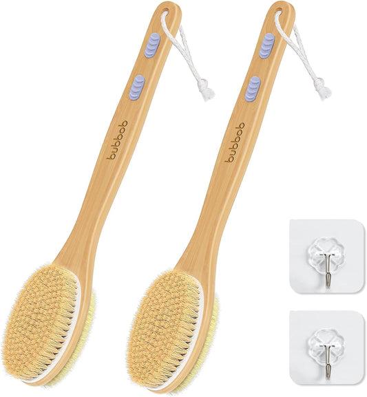 Back Scrubber for Shower,Bath Brush with Long Handle,Men and Women (2 Pack)