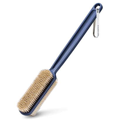 MainBasics Shower Brush Back Scrubber, Dual Sided Body Brush, Long Handle