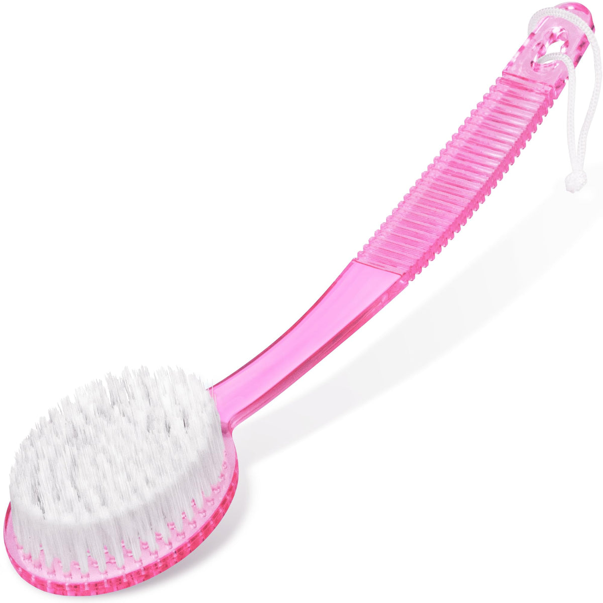 DecorRack Shower Scrubber Brush, Long Handle, Blue (1 Pack)