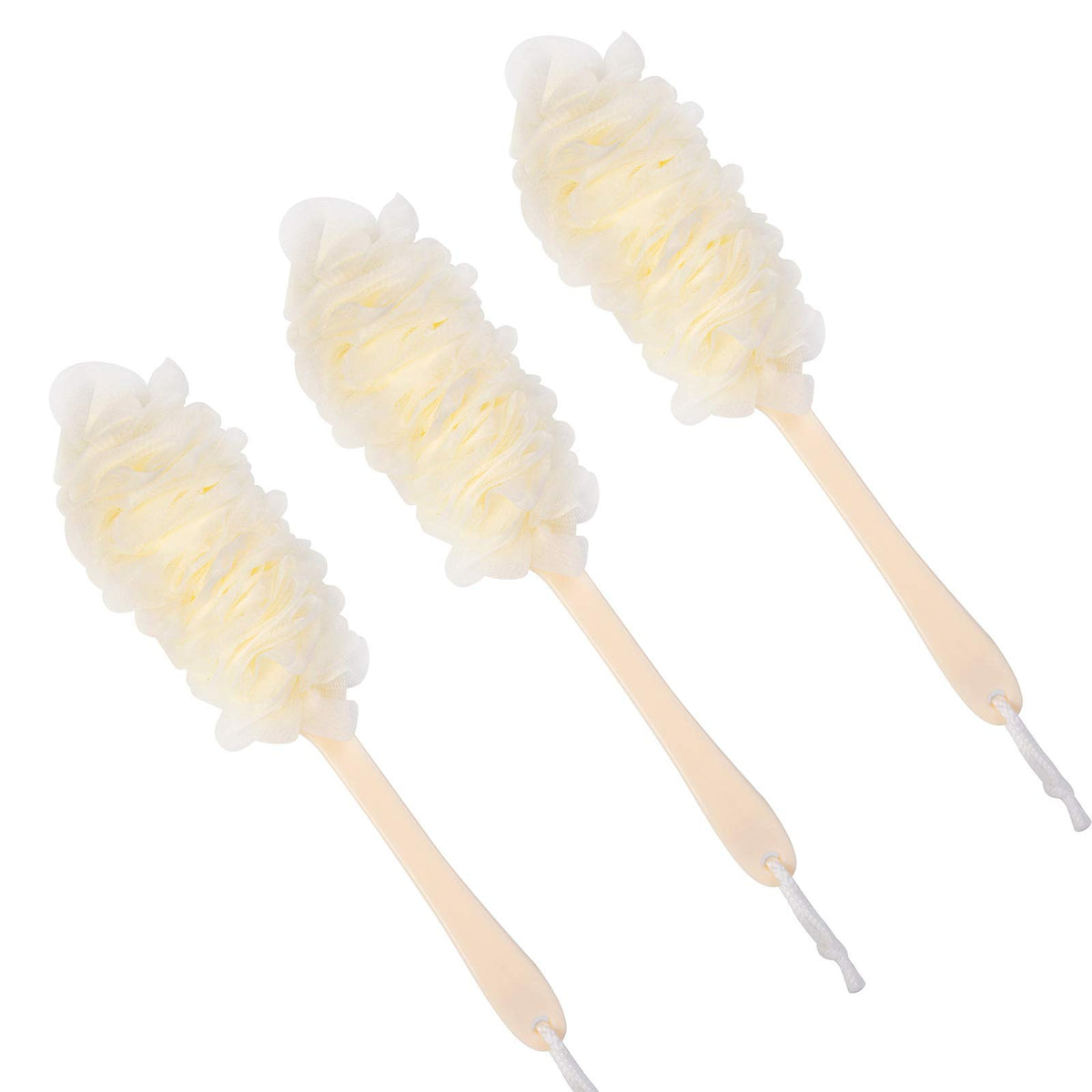 Long Handle Shower Loofah Back Scrubber Bath Body Brush on a Stick, Blue
