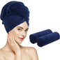 SUNLAND Microfiber Hair Towel 40 X 20 inches 2Pack Grey