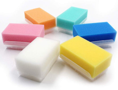 12 PCS Baby Bath Time Sponge Brush- Body, Hair, and Scalp Cleaning