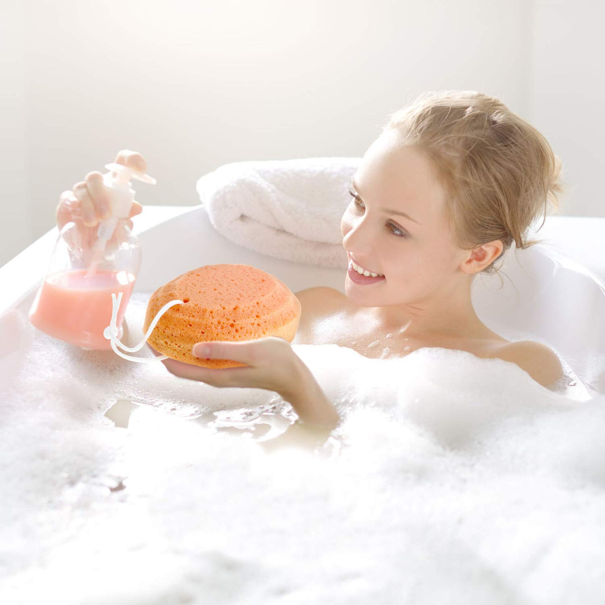 4 Pieces Soft Bath Body Sponge Exfoliating for Bathroom Supply