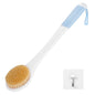 Back Scrubber for Shower, Shower Body Brush for Cleaning with Long Handle for Showering, 17 Inch Back Washer Exfoliator for Shower Men Women with Non-Slip Handle, Adhesive Hook (Navy Blue)
