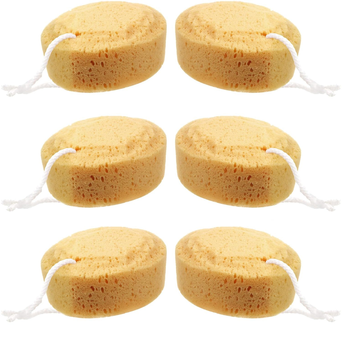 Boao 6 Pcs 5.5 Inch Foam Body Sponge for Bathing Soft and Deep Exfoliation