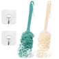 2Pack Back Scrubber for Shower Loofah with Long Handle, Shower Brush for Body, 17″ Loofah on a Stick for Men Women Bathing Accessories, Scrubber Sponge for Exfoliating Bath Brushes (Pink & Green)