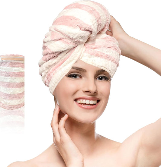 Chloven Large Microfiber Hair Towel Wrap for Women Anti Frizz Hair Turbans