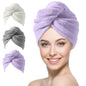 YFONG 3 Pack Microfiber Hair Towels Wrap for Women, Super Absorbent Drying