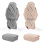2 Pack Microfiber Hair Towel XL 41" x 24" Fast Dry, Soft, Absorbent
