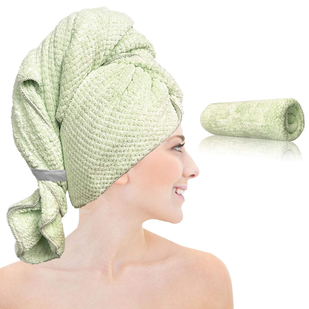 Chloven Large Microfiber Hair Towel Wrap for Women Anti Frizz Hair Turbans