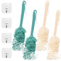 2Pack Back Scrubber for Shower Loofah with Long Handle, Shower Brush for Body, 17″ Loofah on a Stick for Men Women Bathing Accessories, Scrubber Sponge for Exfoliating Bath Brushes (Pink & Green)