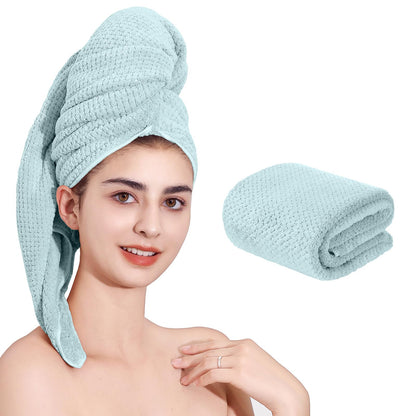 Microfiber Hair Towel Quick Dry Hair Towel Hair Drying Towels Suitable for All Kinds of Hair Ultra Absorbent Long and Thick Hair 20X40inch Lotus Root Pink (1pcs)