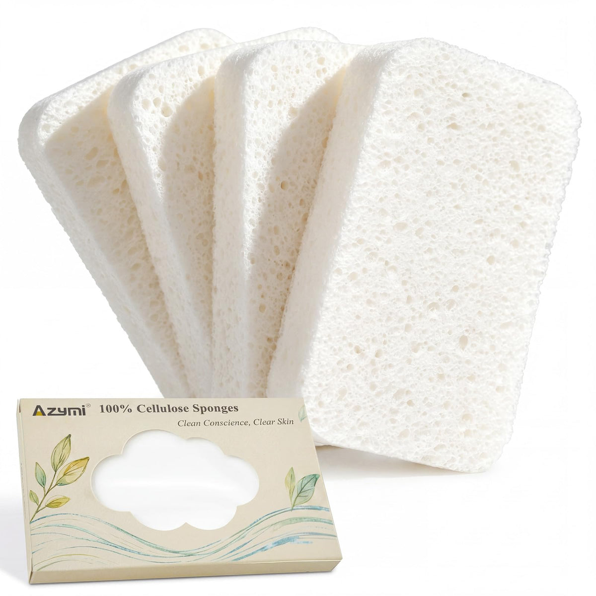 Bath Sponge for Women Men Body Wash & Exfoliating 2-Pack