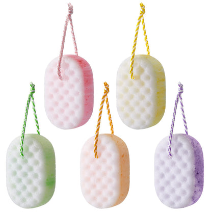 Boao 5 Pieces Soft Bath Sponge Shower Natural Gentle, Attractive Color