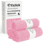 Yiclick Exfoliating Washcloth Towel, Japanese Exfoliating Wash Cloth, Korean Body Scrubber Exfoliator, Back Scrubber Washer for Shower Bath, Body Scrub African Net Sponge Loofah Luffa (Colors)