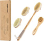 DEBETOOL Dry Brush Set with 3 Detachable Heads, Natural Boar Bristle