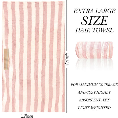 Chloven Large Microfiber Hair Towel Wrap for Women Anti Frizz Hair Turbans
