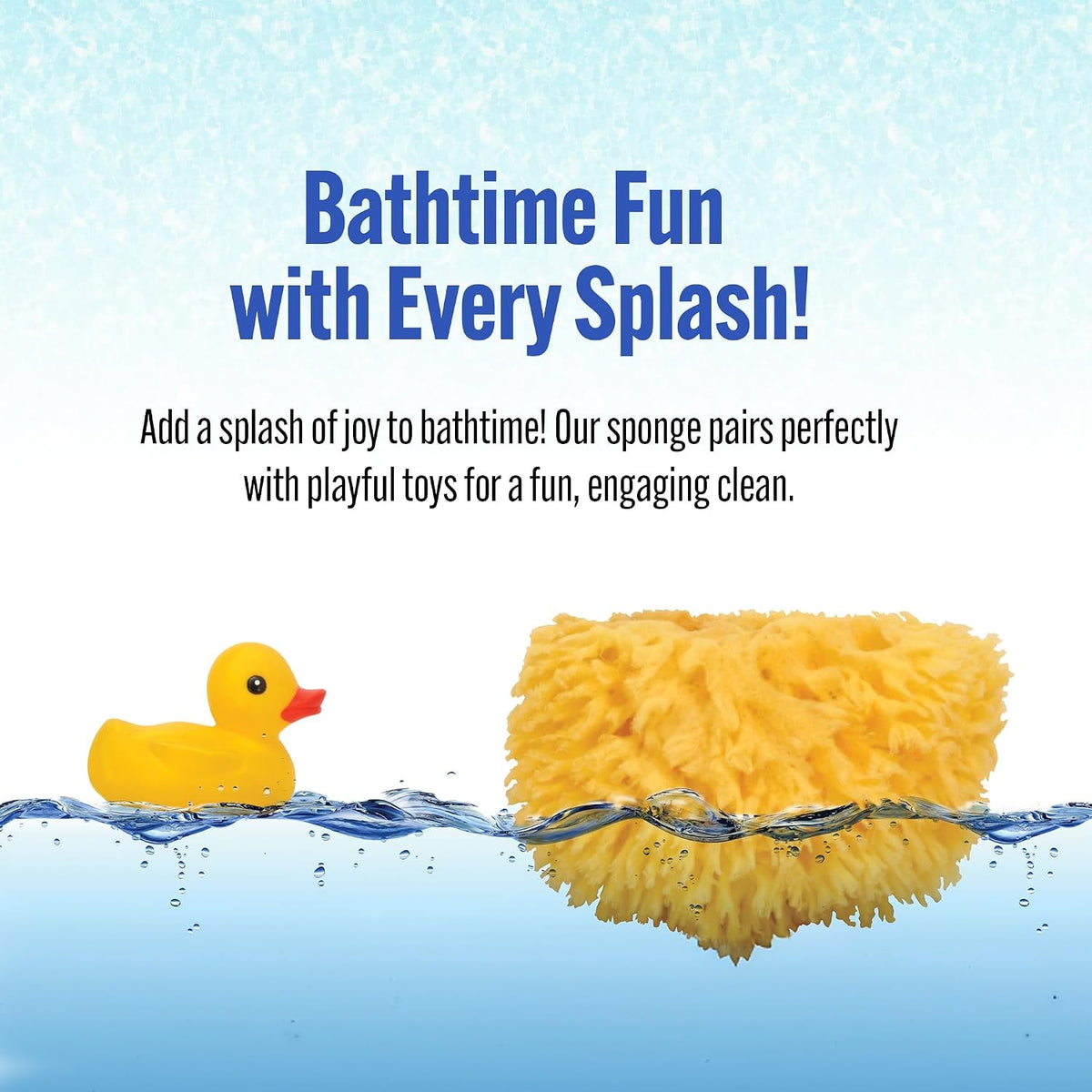 Baby Buddy (1 Count, 4 Inch) Natural Yellow Sea Bath Sponge, Natural Baby Bath Sponge for Newborns and Kids, Soft When Wet, Absorbent, Biodegradable, Hypoallergenic