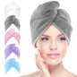 AIDEA Hair Towel Wrap, 5 Pack Absorbent Fast Drying Hair Towels 40"×20"