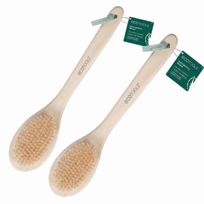 EcoTools Bath Bristle Brush, Back Scrubber for Shower with Long Handle