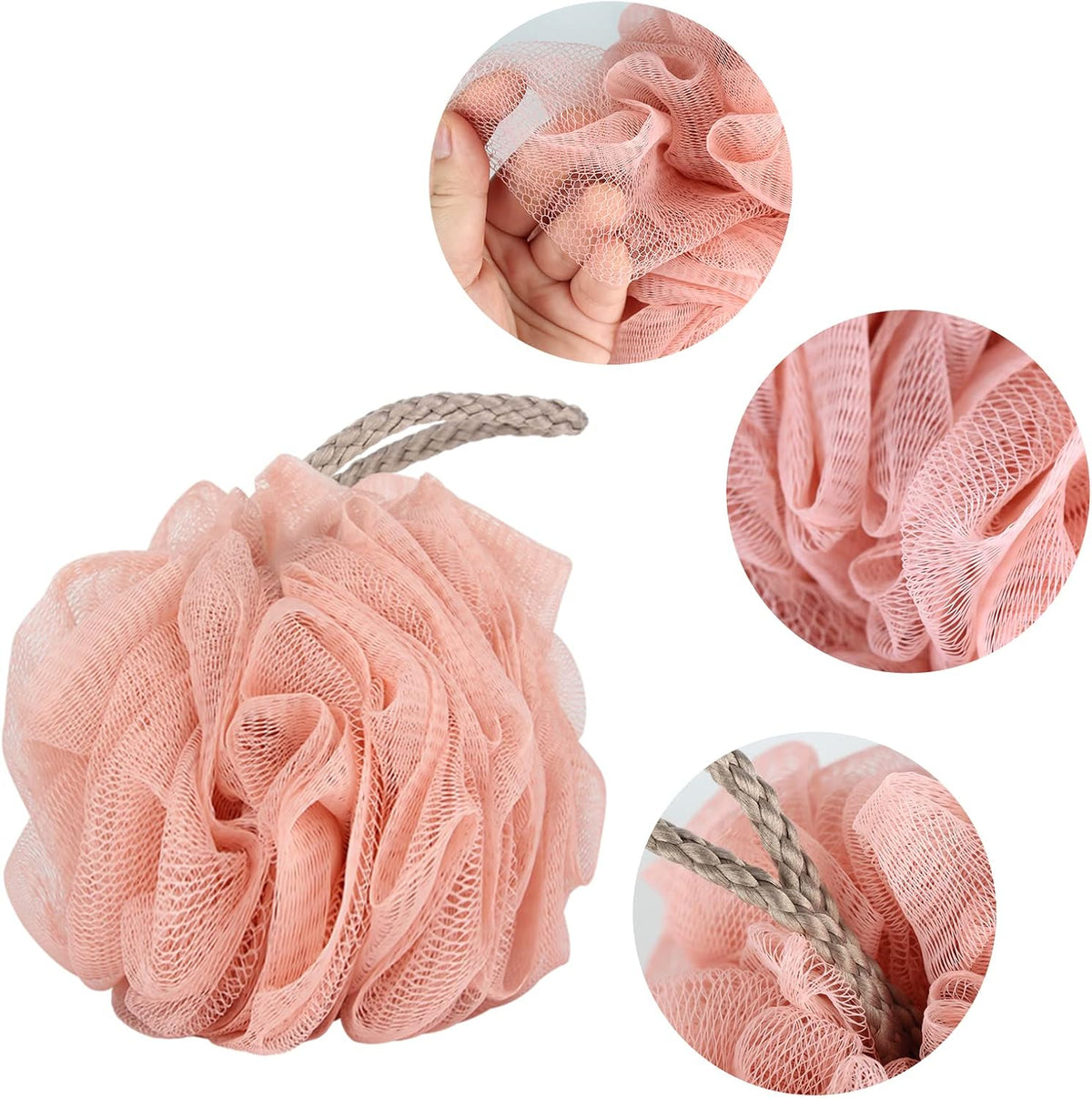 Fu Store Loofah Sponge Shower Loofahs 4 Colors Bath Sponges Body Scrubbers