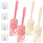 2Pack Back Scrubber for Shower Loofah with Long Handle, Shower Brush for Body, 17″ Loofah on a Stick for Men Women Bathing Accessories, Scrubber Sponge for Exfoliating Bath Brushes (Beige & Green)