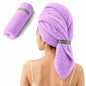 Large Microfiber Hair Wrap Towel for Women, Quick-Dry & Absorbent (Blue)