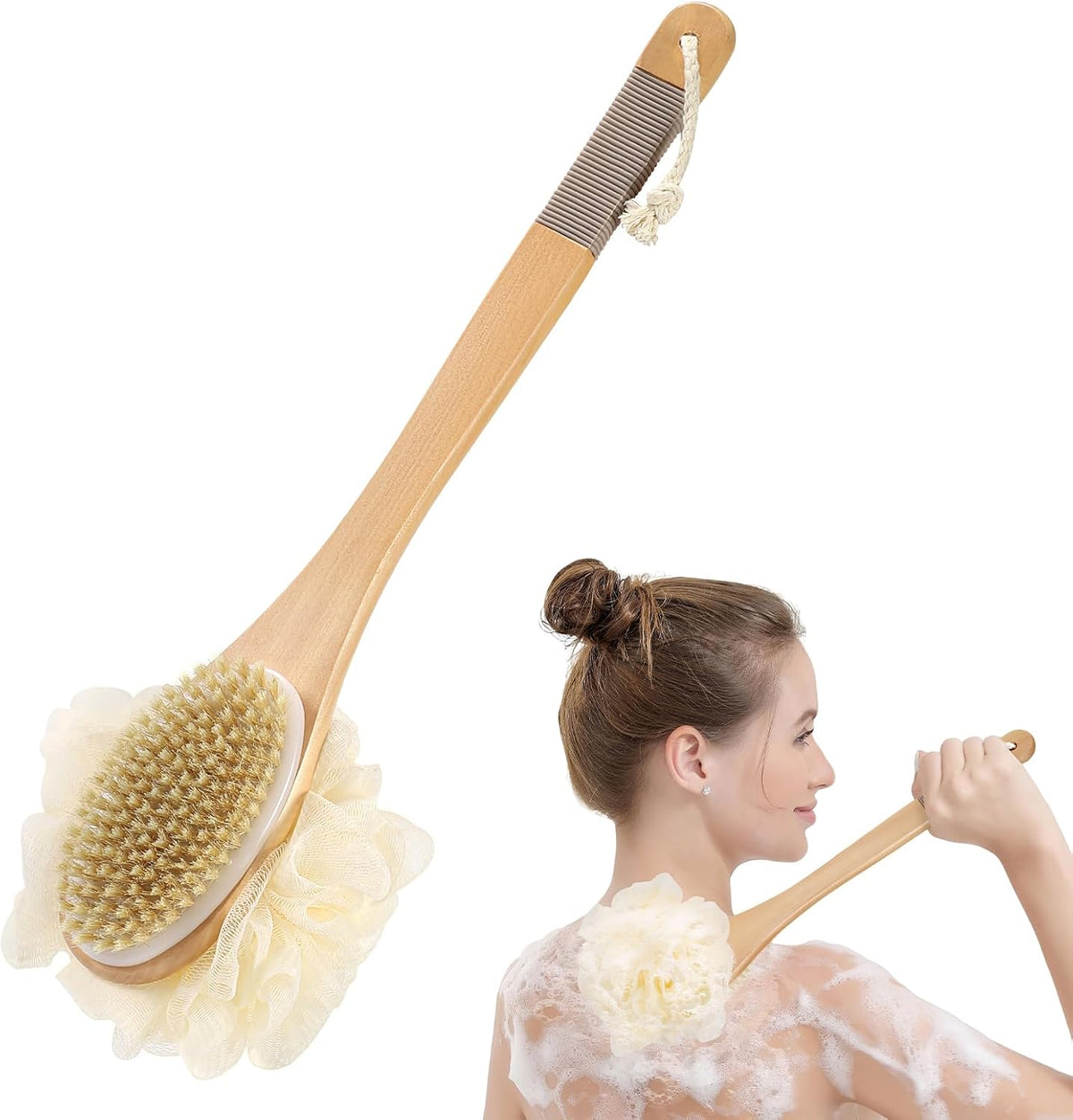 DEBETOOL Shower Loofah with Handle