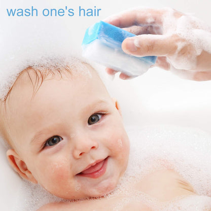12 PCS Baby Bath Time Sponge Brush- Body, Hair, and Scalp Cleaning
