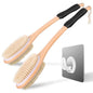 Long Handle Ergonomically Back Scrubber/Brush for Shower, Double Sided Exfoliating Body Scrubber for Women and Men (Blue)